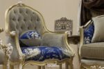 Handmade 5Pcs- Napoleon Blue Sofa Set 39