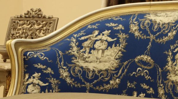 Handmade 5Pcs- Napoleon Blue Sofa Set - Image 4