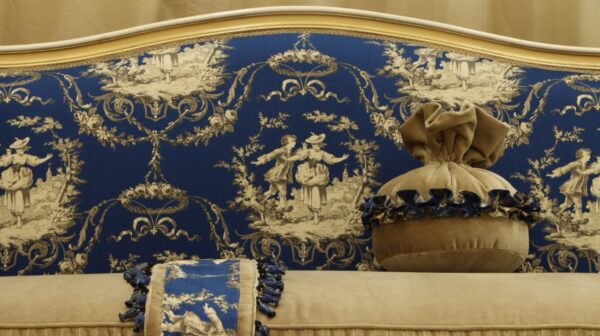 Handmade 5Pcs- Napoleon Blue Sofa Set - Image 3
