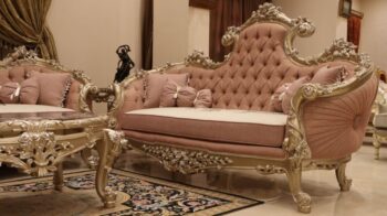 Handmade Zayn Peach Loveseat