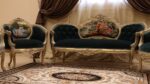 Handmade 3Pcs- Victorian Green Sofa Set 35