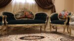 Handmade 3Pcs- Victorian Green Sofa Set 34