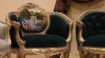 Handmade 3Pcs- Victorian Green Sofa Set 36