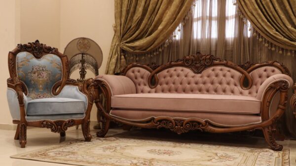 Handmade Hazel Peach Sofa - Image 3