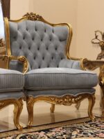 Handmade Classic Sky Blue Chair 16