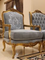 Handmade 5Pcs- Classic Sky Blue Sofa Set 13