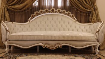 Handmade Lion White Sofa