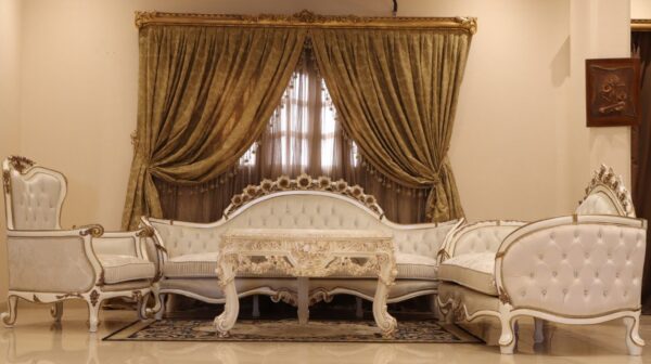 Handmade Lion White Sofa - Image 6