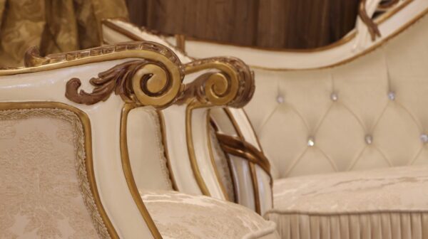 Handmade Lion White Chair - Image 4