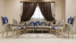 Handmade 5Pcs- Napoleon Blue Sofa Set 33