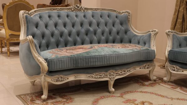 Handmade 4Pcs- Fairuz Mint Green Sofa Set - Image 2