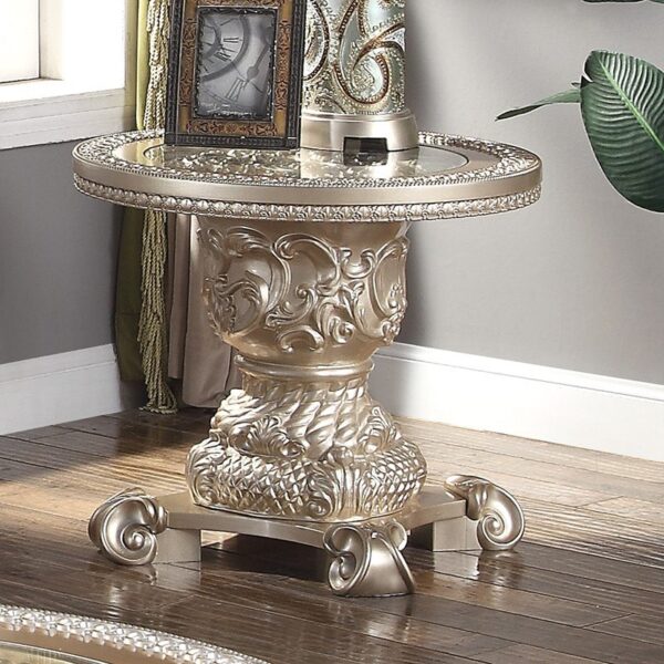 Champagne End Table HD-328C By Homey Design 6