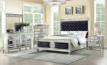 Varian Crystal Tufted Bed by ACME Luxury Bedroom Furniture Mobilia Cleopatra 10 Varian Crystal Tufted Bed by ACME 10