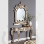 Champagne Finish Console Table HD-328C By Homey Design 8