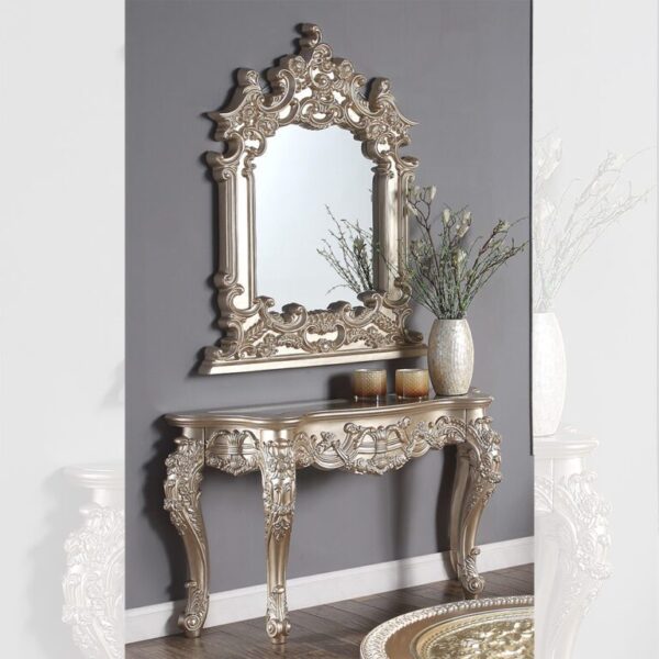 Champagne Finish Console Table HD-328C By Homey Design 6