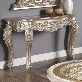 Champagne Finish Console Table HD-328C By Homey Design
