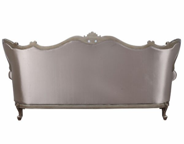 Fabric & Champagne Finish Jayceon Sofa W/5 Pillows 54865 by ACME - Image 2