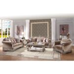 Velvet & Antique Silver Finish Northville Sofa 56930 by ACME 23