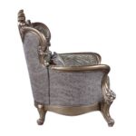 Fabric & Antique Bronze Finish Elozzol Chair W/Pillow LV00301 by ACME 17