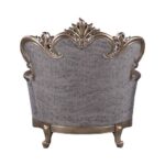 Fabric & Antique Bronze Finish Elozzol Chair W/Pillow LV00301 by ACME 18