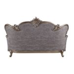 Fabric & Antique Bronze Finish Elozzol Sofa W/5 Pillows LV00299 by ACME 15