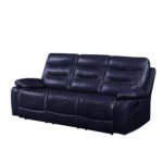 Aashi Navy Leather-Gel Match Sofa by ACME 20
