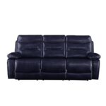 Aashi Navy Leather-Gel Match Sofa by ACME 21
