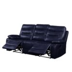 Aashi Navy Leather-Gel Match Sofa by ACME 24