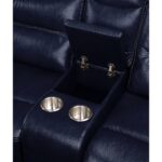 Aashi Navy Leather-Gel Match Sofa by ACME 26