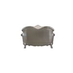 Synthetic Leather & Vintage Bone White Finish Dresden Loveseat W/3 Pillows 58176 by ACME 17