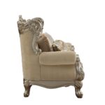 Fabric & Champagne Finish Ranita Loveseat W/6 Pillows 51041 by ACME Luxury Living Room Furniture Mobilia Cleopatra 14 Fabric & Champagne Finish Ranita Loveseat W/6 Pillows 51041 by ACME 14