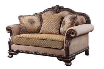 Beige Fabric Chateau De Ville Loveseat 58266 by ACME