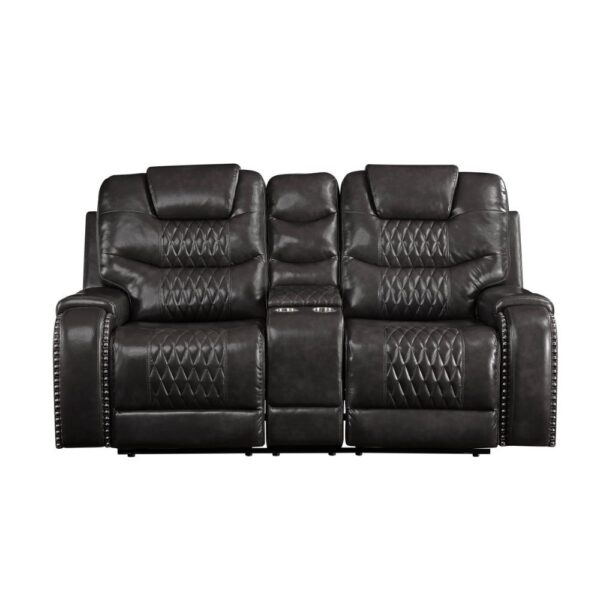 Magnetite Braylon Recliner Loveseat by ACME - Image 2