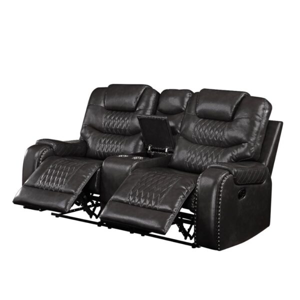Magnetite Braylon Recliner Loveseat by ACME - Image 5