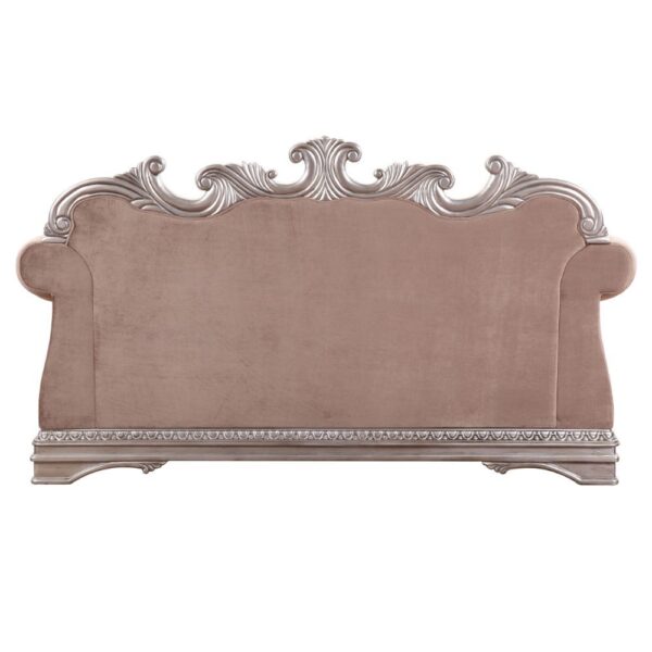 Velvet & Antique Silver Finish Northville Loveseat 56931 by ACME - Image 4
