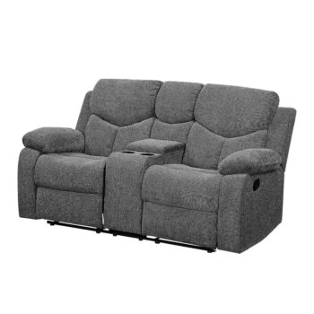 Kalen Motion Loveseat With Console In Gray  by ACME