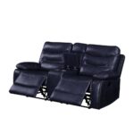 Aashi Loveseat In Navy Leather-Gel Match by ACME Luxury Living Room Furniture Mobilia Cleopatra 17 Aashi Loveseat In Navy Leather-Gel Match by ACME 17