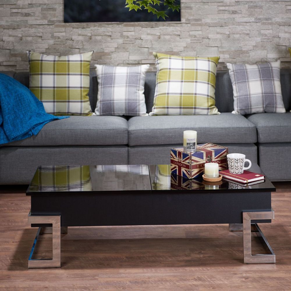 Black& Chrome Calnan Coffee Table by ACME