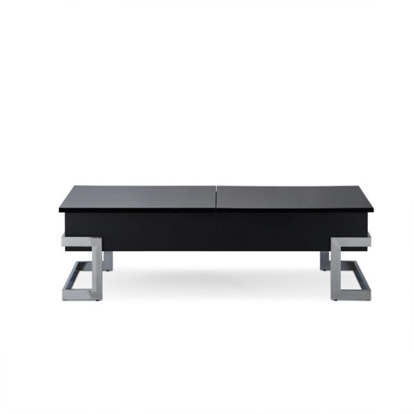 Black& Chrome Calnan Coffee Table by ACME - Image 3