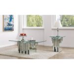 Noralie Coffee Table With Mirrored Pedestal Base with Faux Diamond Inlay by ACME Luxury Coffee Tables Mobilia Cleopatra 11 Noralie Coffee Table With Mirrored Pedestal Base with Faux Diamond Inlay by ACME 11