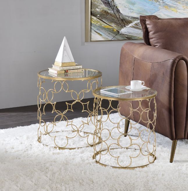 Flowie Coffee Table (2Pc) by ACME