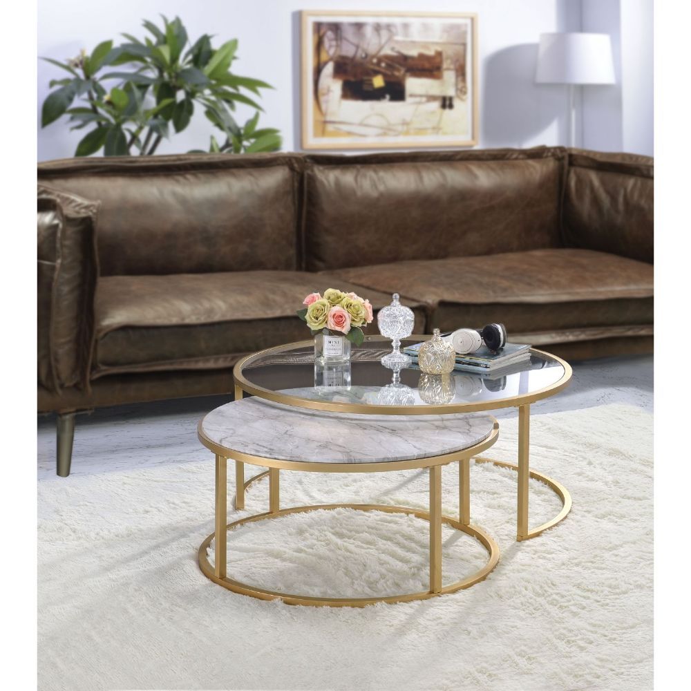 Shanish Nesting Table Set 81110 by ACME