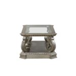 Clear Glass & Antique Silver Finish Northville Coffee Table 86930 by ACME Luxury Coffee Tables Mobilia Cleopatra 15 Clear Glass & Antique Silver Finish Northville Coffee Table 86930 by ACME 15