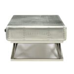 Aluminum &Top Grain Leather Brancaster Coffee Table by ACME Luxury Coffee Tables Mobilia Cleopatra 21 Aluminum &Top Grain Leather Brancaster Coffee Table by ACME 21