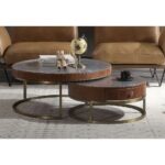 Tamas Metal Round Coffee Table by ACME Luxury Coffee Tables Mobilia Cleopatra 17 Tamas Metal Round Coffee Table by ACME 17