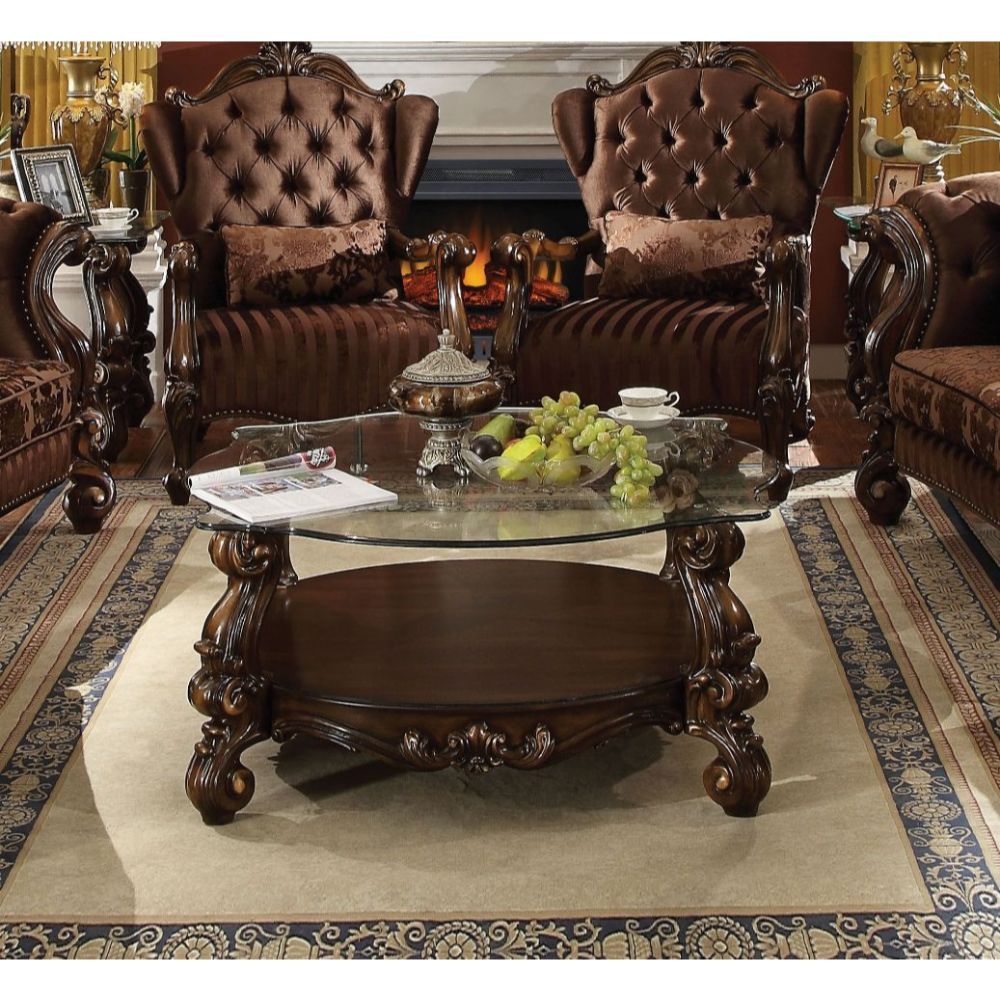 Cherry Oak Versailles Coffee Table 82080 by ACME