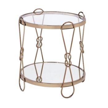 Champagne Zekera End Table  83942 by ACME