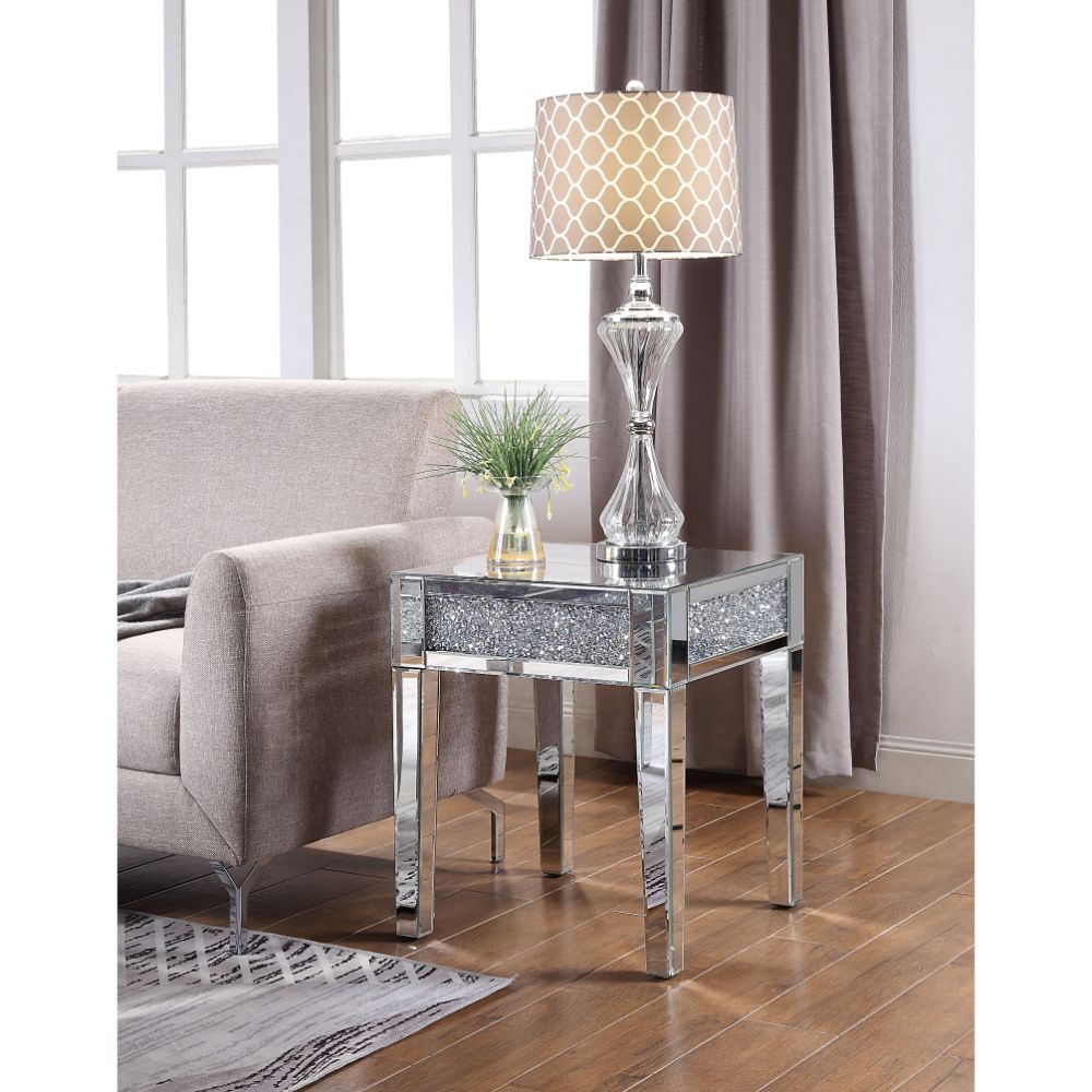Noralie Square End Table With Open Base by ACME