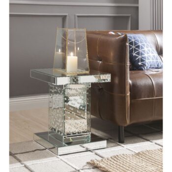 Nysa Square Glam End Table by ACME