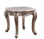 Marble Top & Champagne Finish Jayceon End Table by ACME End Tables Mobilia Cleopatra 7 Marble Top & Champagne Finish Jayceon End Table by ACME 7